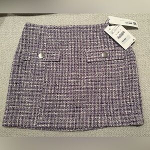 Stylish Purple Tweed Skirt
